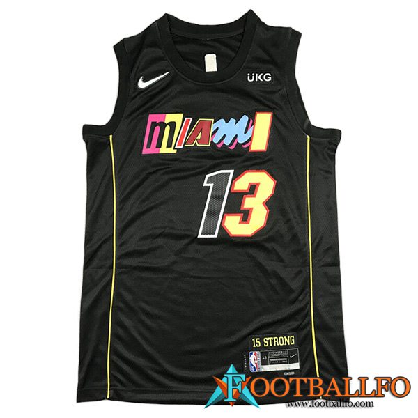 Camisetas Miami Heat (ADEBAYO #13) 2023/24 Negro -02
