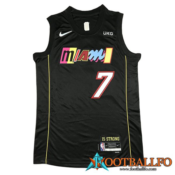 Camisetas Miami Heat (LOWRY #7) 2023/24 Negro -02