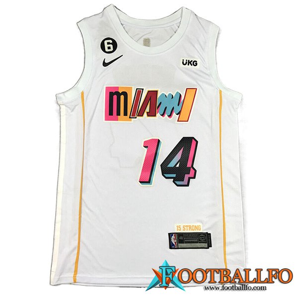 Camisetas Miami Heat (HERRO #14) 2023/24 Blanco -04