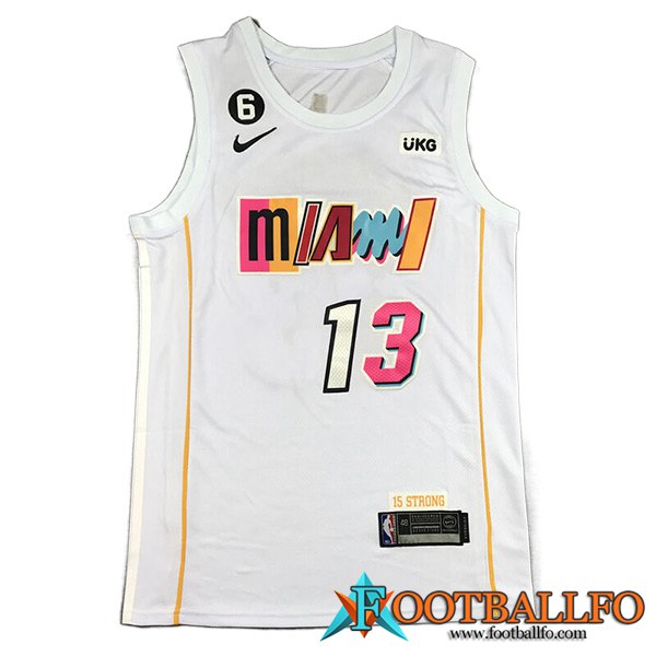 Camisetas Miami Heat (ADEBAYO #13) 2023/24 Blanco -03