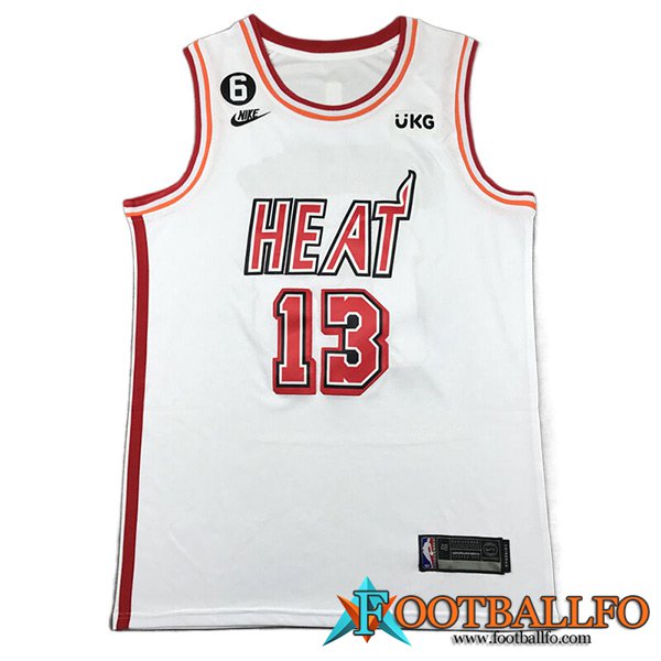 Camisetas Miami Heat (ADEBAYO #13) 2023/24 Blanco -02