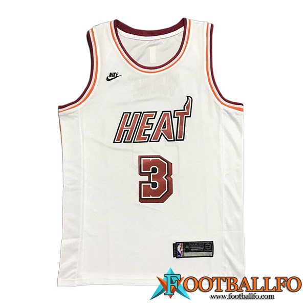 Camisetas Miami Heat (WADE #3) 2023/24 Blanco -02