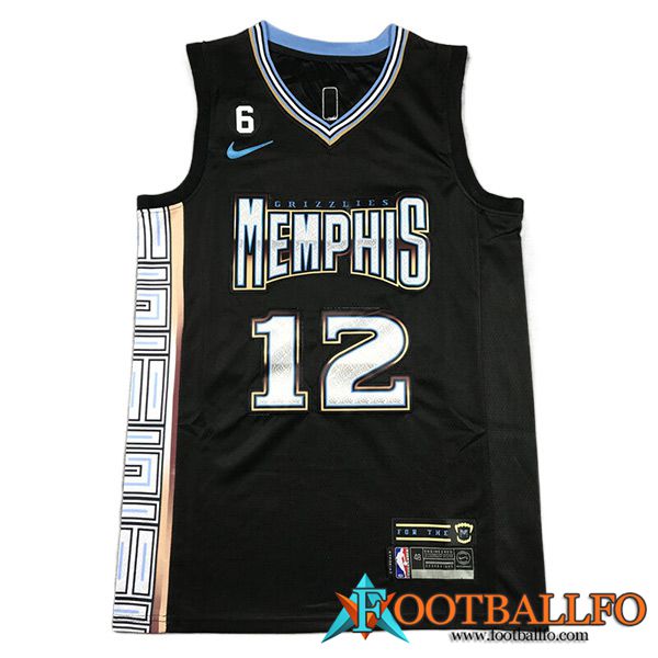 Camisetas Memphis Grizzlies (MORANT #12) 2023/24 Negro -02