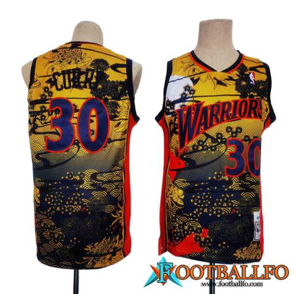 Camisetas Golden State Warriors (CURRY #30) 2023/24 Negro/Amarillo