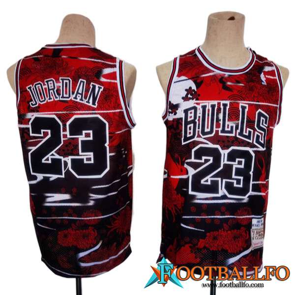 Camisetas Chicago Bulls (JORDAN #23) 2023/24 Negro/Rojo -02