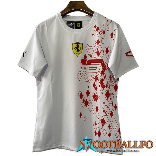 Camiseta de manga corta F1 Scuderia Ferrari Team Blanco 2023