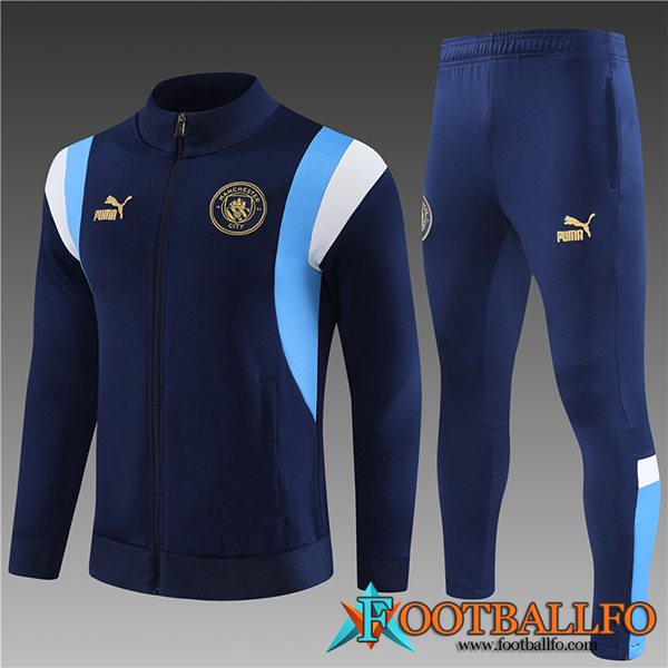 Chandal Equipos De Futbol - Chaqueta Manchester City Ninos Azul marino 2023/2024