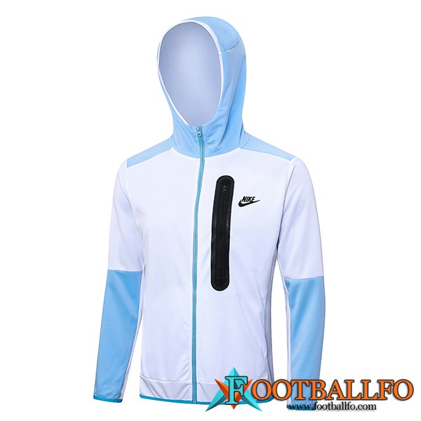 Chaqueta Con Capucha Nike Blanco/Azul 2023/2024
