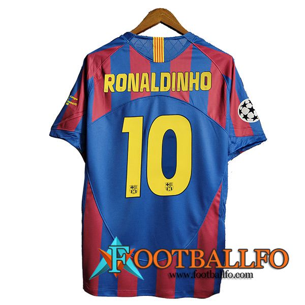 Camisetas De Futbol FC Barcelona Retro 10#RONALDINHO Primera 2005/2006