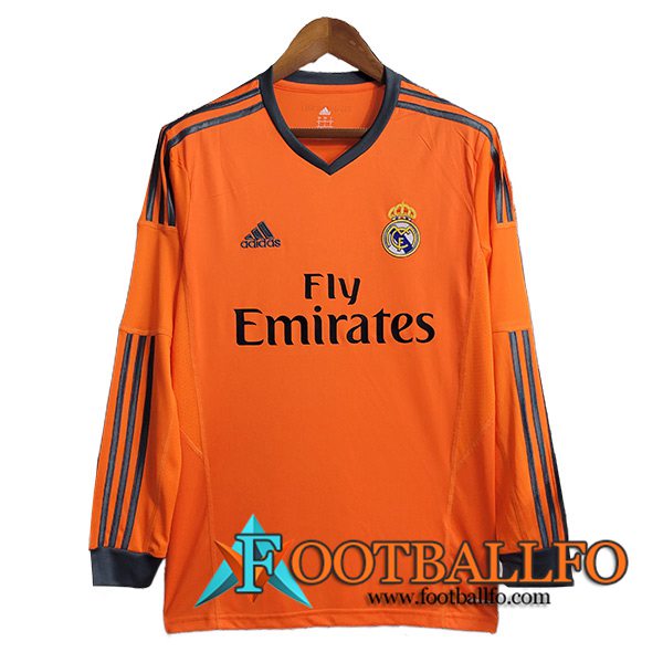 Camisetas De Futbol Real Madrid Retro Segunda Manga Largas 2013/2014