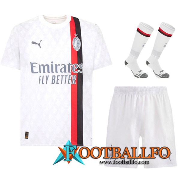 Camisetas Futbol AC Milan Segunda (Cortos + Calcetines) 2023/2024
