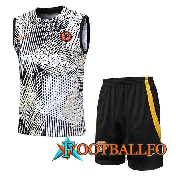 Camiseta Entrenamiento sin mangas + Cortos FC Chelsea Amarillo 2023/2024 -02