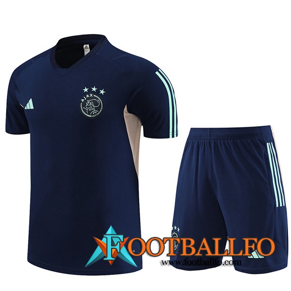 Camiseta Entrenamiento + Cortos Ajax Azul marino 2023/2024 -02