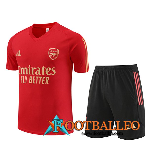 Camiseta Entrenamiento + Cortos Arsenal Rojo 2023/2024 -03