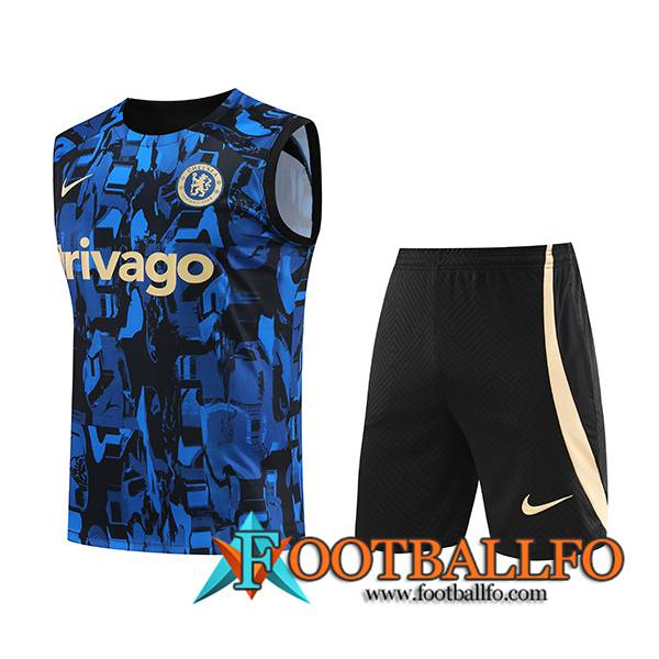 Camiseta Entrenamiento sin mangas + Cortos FC Chelsea Azul 2023/2024