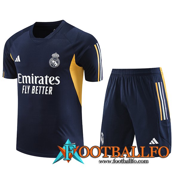 Camiseta Entrenamiento + Cortos Real Madrid Blanco 2023/2024 -06