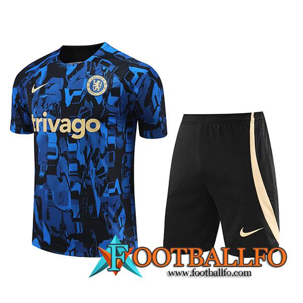 Camiseta Entrenamiento + Cortos FC Chelsea Azul 2023/2024