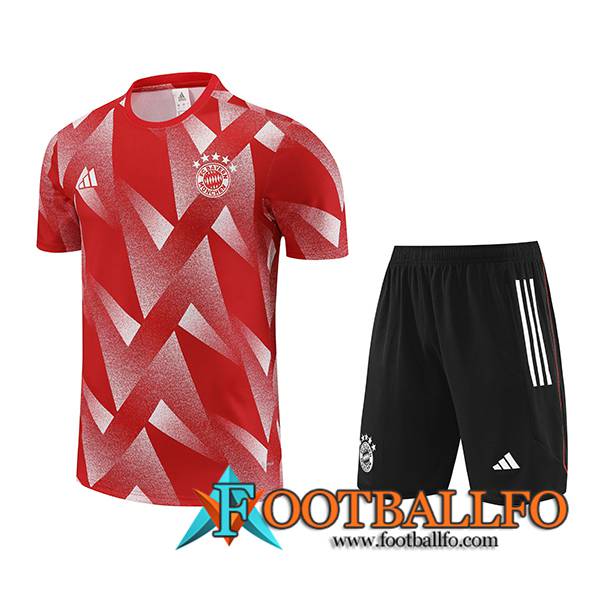 Camiseta Entrenamiento + Cortos Bayern Munich Rojo 2023/2024 -02