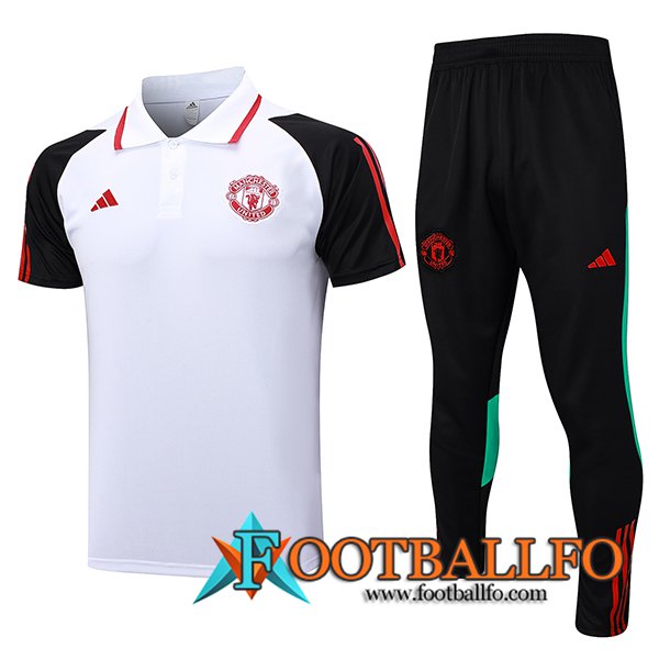 Camiseta Polo Manchester United Blanco 2023/2024