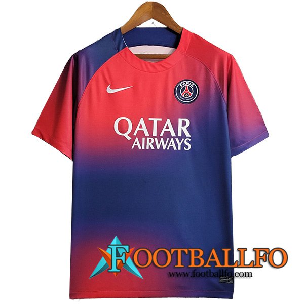 Camiseta Entrenamiento PSG Rojo/Azul 2023/2024 -02
