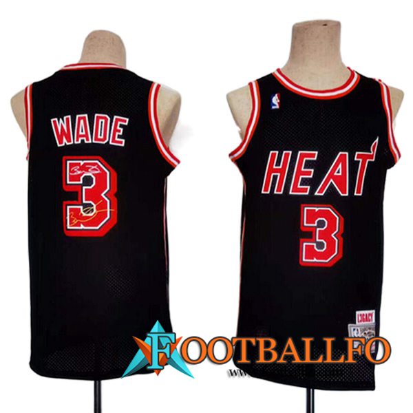 Camisetas Miami Heat (WADE #3) 2023/24 Negro -06