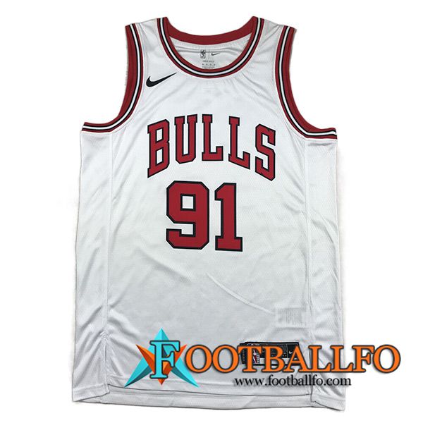 Camisetas Chicago Bulls (RODMAN #91) 2023/24 Blanco -03