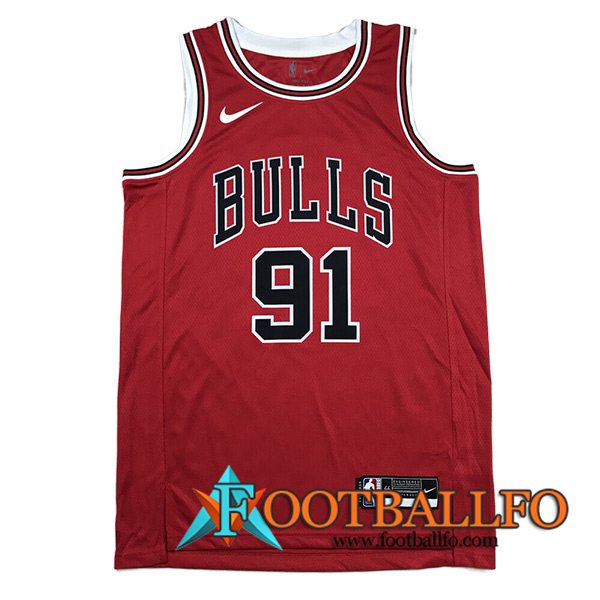 Camisetas Chicago Bulls (RODMAN #91) 2023/24 Rojo -02