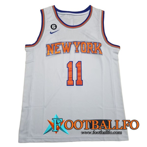 Camisetas New York Knicks (MarrónSON #11) 2023/24 Blanco -02