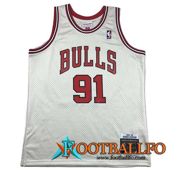 Camisetas Chicago Bulls (RODMAN #91) 2023/24 Blanco -02