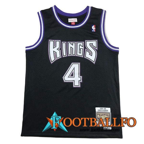 Camisetas Sacramento Kings (WEBBER #4) 2023/24 Negro