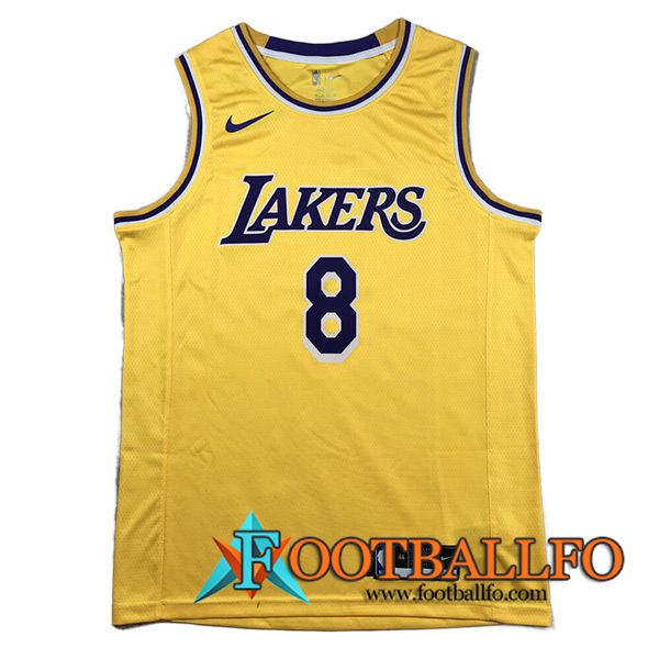 Camisetas Los Angeles Lakers (BRYANT #8) 2023/24 Amarillo -02