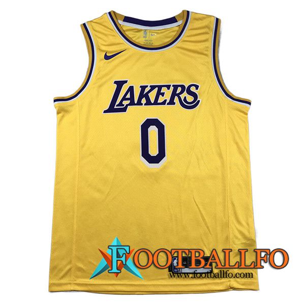 Camisetas Los Angeles Lakers (WESTBROOK #0) 2023/24 Amarillo