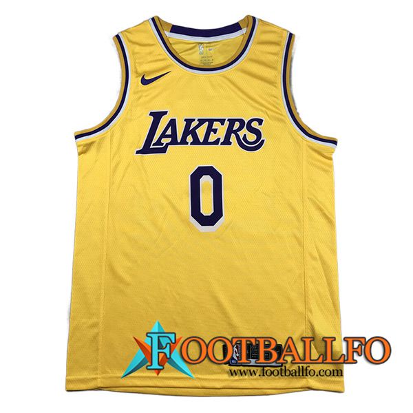 Camisetas Los Angeles Lakers (YOUNG #0) 2023/24 Amarillo