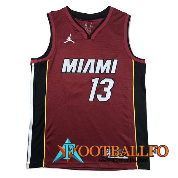 Camisetas Miami Heat (ADEBAYO #13) 2023/24 Rojo -03