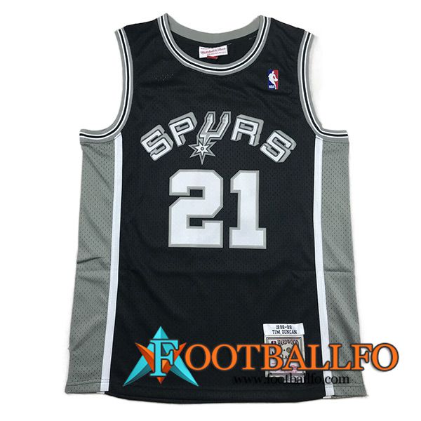 Camisetas San Antonio Spurs (DUNCAN #21) 2023/24 Negro