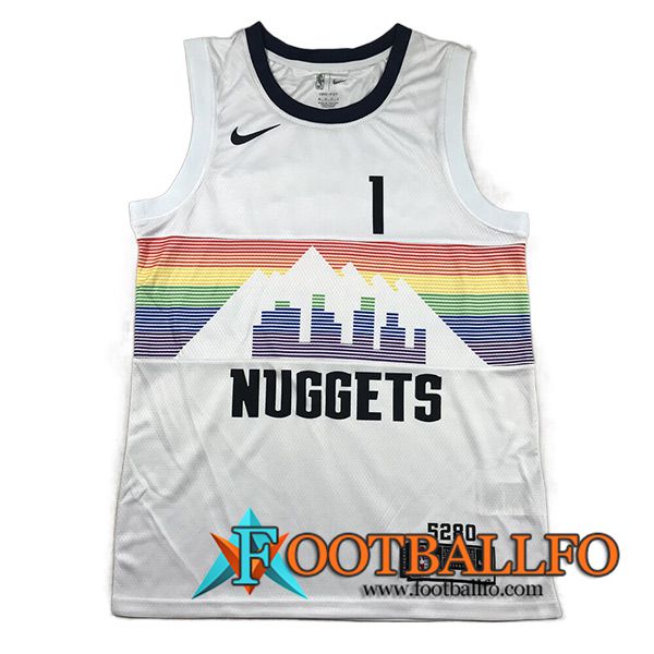 Camisetas Denver Nuggets (PORTER JR. #1) 2023/24 Blanco -02