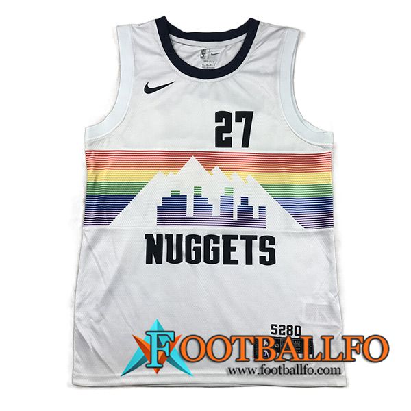 Camisetas Denver Nuggets (MURRAY #27) 2023/24 Blanco -02