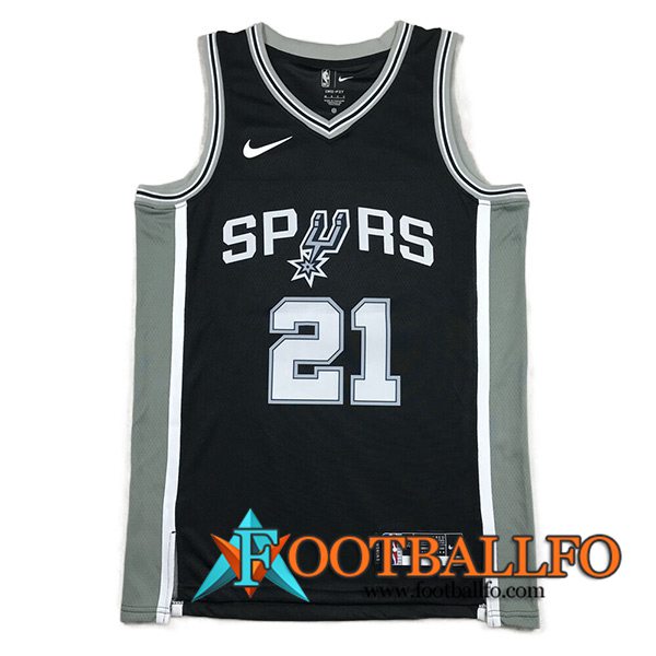 Camisetas San Antonio Spurs (DUNCAN #21) 2023/24 Negro -02