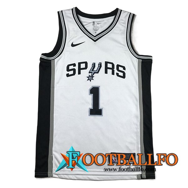 Camisetas San Antonio Spurs (WEMBANYAMA #1) 2023/24 Blanco -02