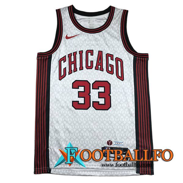 Camisetas Chicago Bulls (PIPPEN #33) 2023/24 Blanco -02
