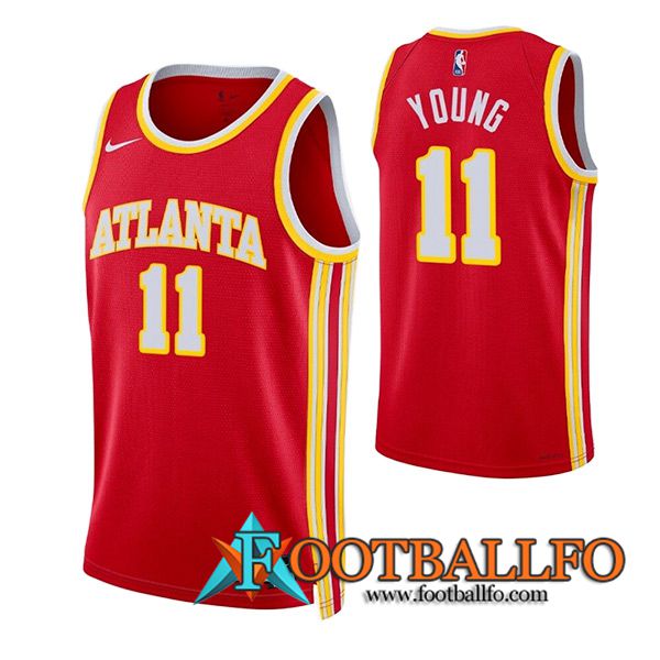 Camisetas Atlanta Hawks (YOUNG #11) 2023/24 Rojo -02