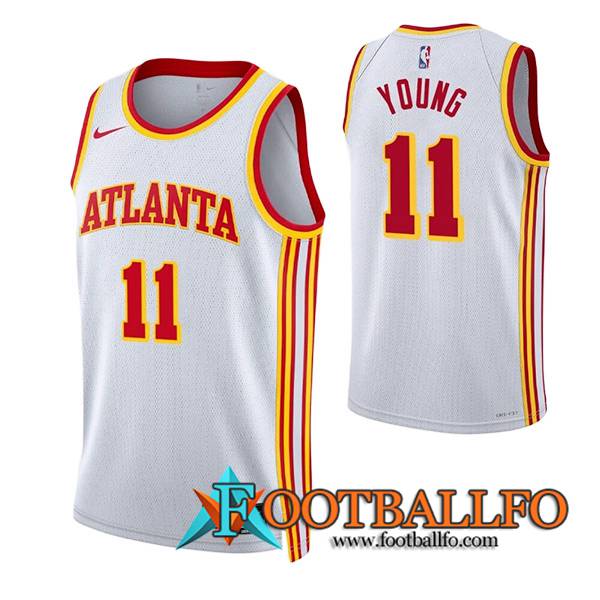 Camisetas Atlanta Hawks (YOUNG #11) 2023/24 Blanco -02