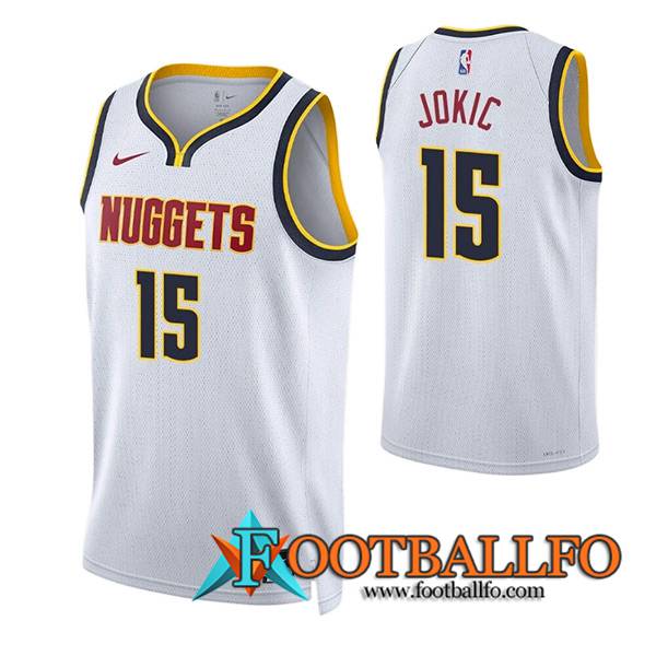 Camisetas Denver Nuggets (JOKIC #15) 2023/24 Blanco -06