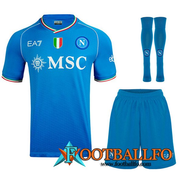 Camisetas Futbol SSC Napoli Primera (Cortos + Calcetines) 2023/2024