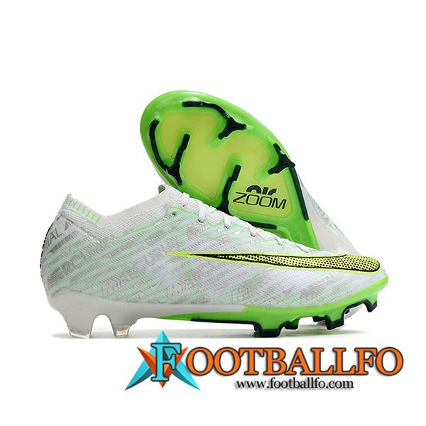 Nike Botas De Fútbol Nike Chaussures de Foot Air Zoom Mercurial Vapor 15 Elite Xxv FG Blanco/Verde