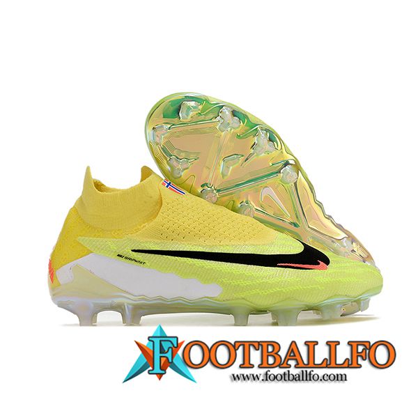 Nike Botas De Fútbol Phantom GX Elite Link PRO SG Anti Clog Amarillo -02