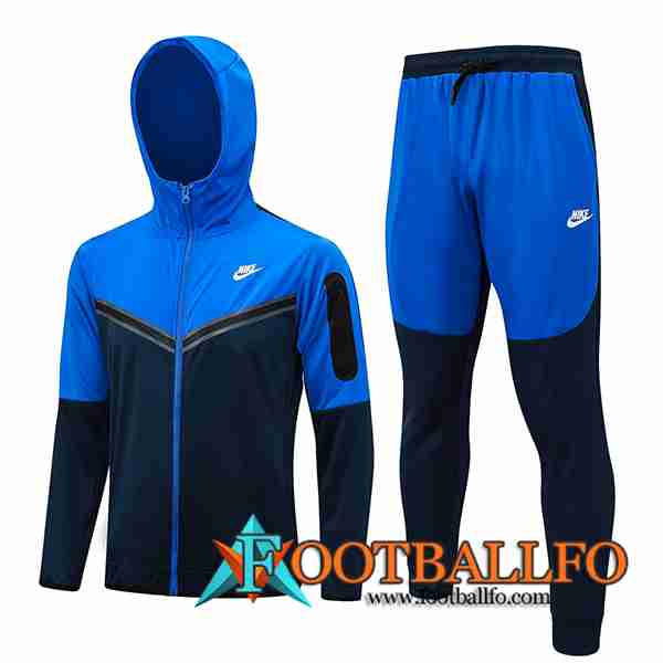 Chaqueta Con Capucha Chandal Rompevientos Nike Azul 2023/2024 -03