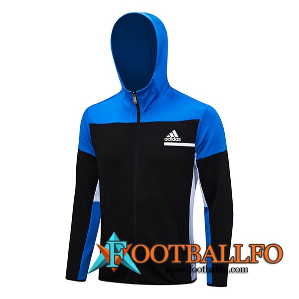 Chaqueta Con Capucha Adidas Negro/Azul 2023/2024