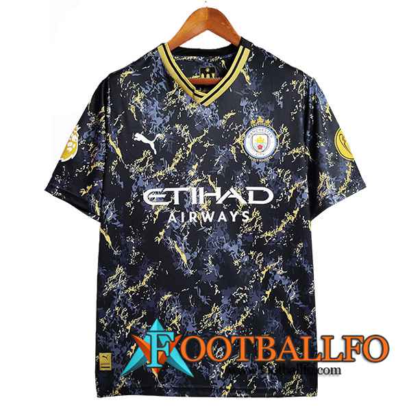 Camisetas De Futbol Manchester City Special Edition Negro/Amarillo 2023/2024