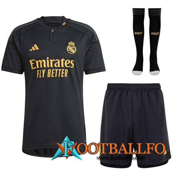 Camisetas Futbol Real Madrid Tercera (Cortos + Calcetines) 2023/2024
